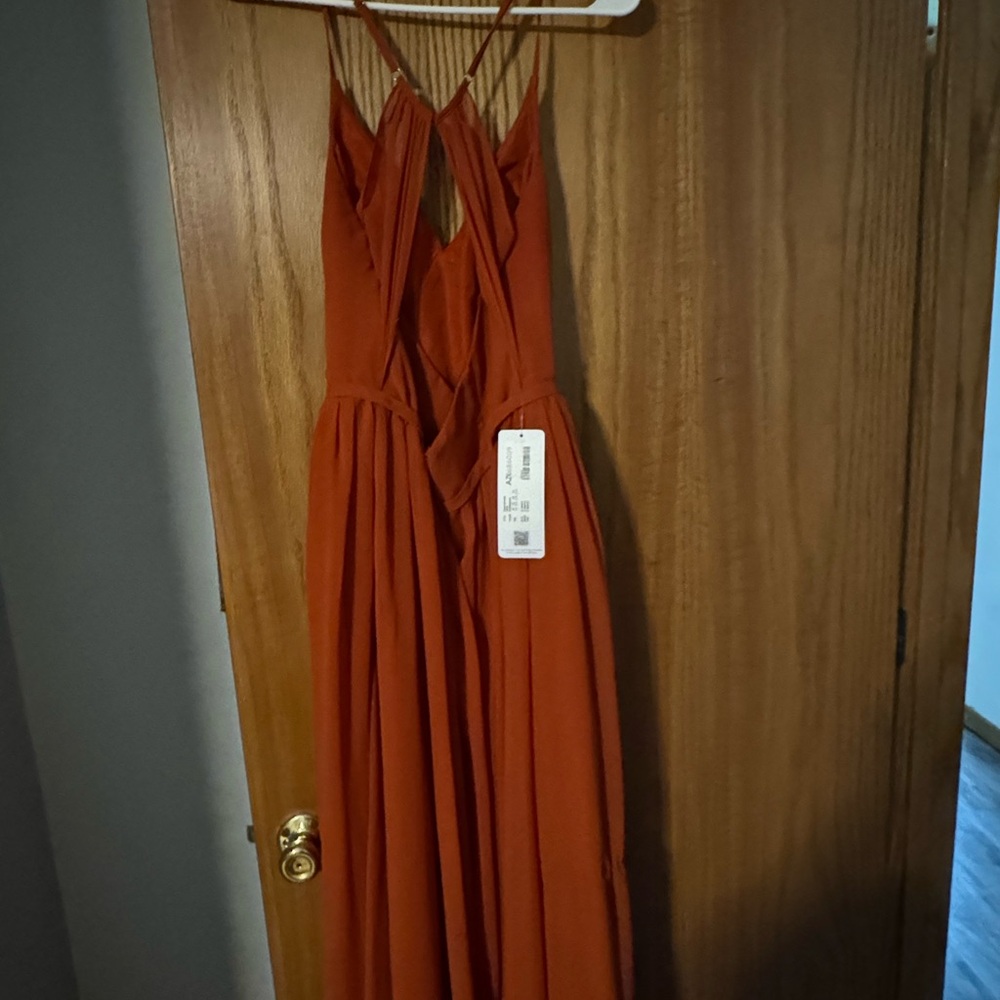 Azazie Vibrant Orange Maxi Dress - Picture 2 of 4